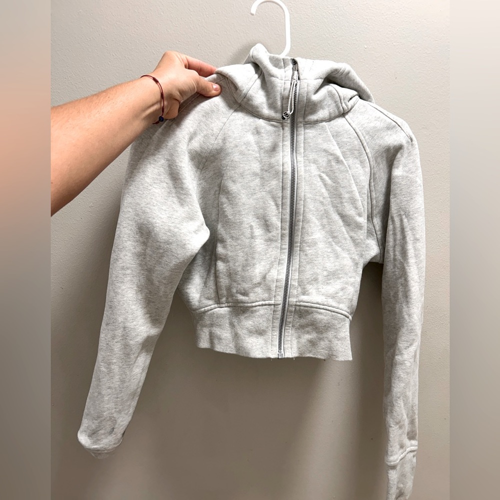 Gray XS lulu lemon cropped sweatshirt